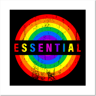 Essential Employee Rainbow Emblem Posters and Art